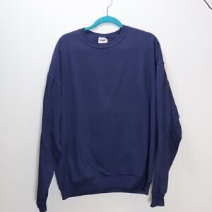 Jerzees NuBlend Navy‎ Crewneck Sweatshirt XL Vintage Blank NWOT